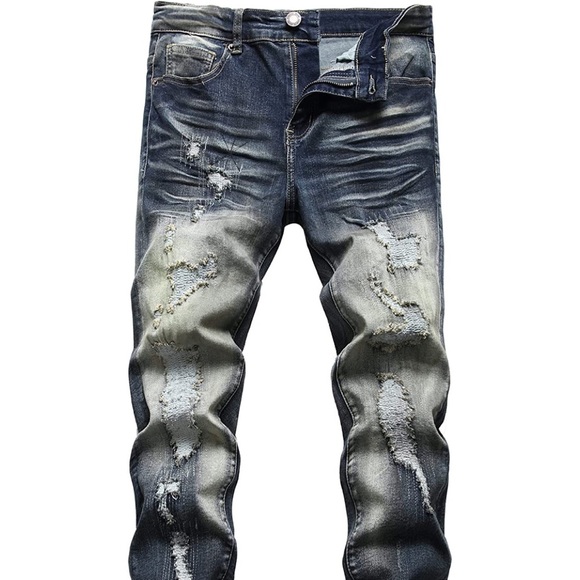 Other - New Mens Ripped and Patched Skinny Jeans Multiple Sizes